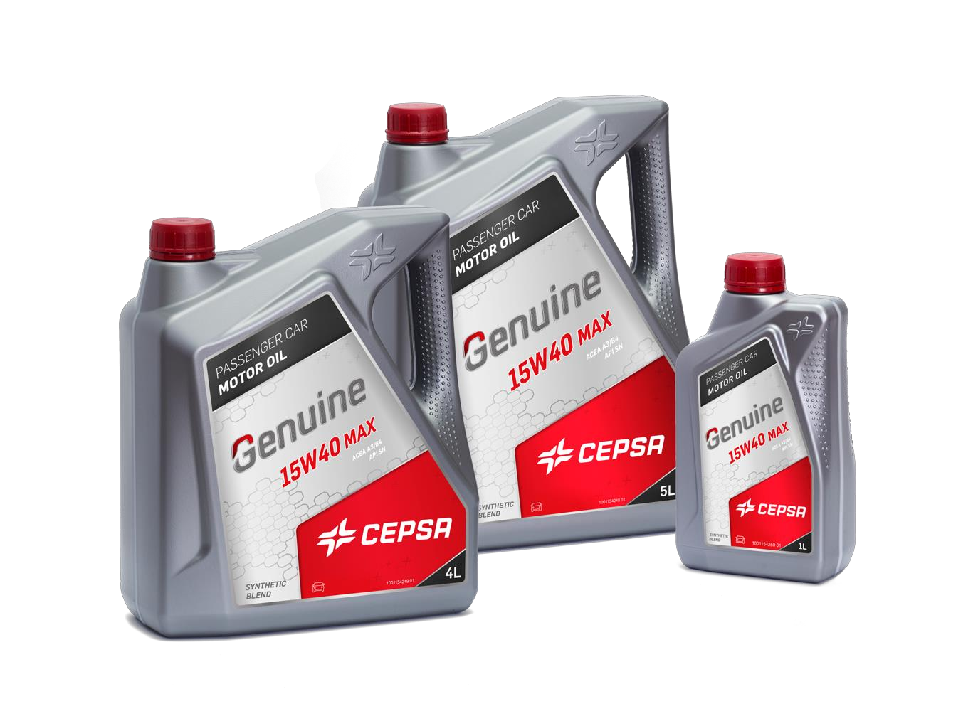 CEPSA GENUINE 15W40 MAX — manufacturer family image including 1 L container